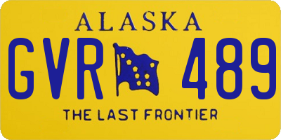 AK license plate GVR489