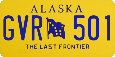 AK license plate GVR501