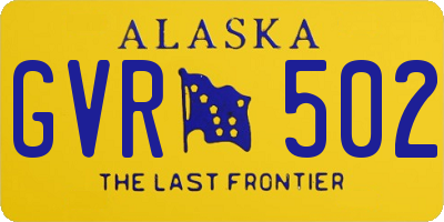 AK license plate GVR502