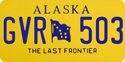 AK license plate GVR503