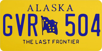 AK license plate GVR504