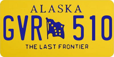 AK license plate GVR510