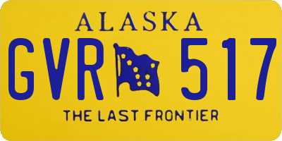 AK license plate GVR517