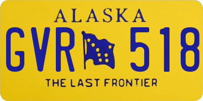 AK license plate GVR518