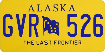 AK license plate GVR526