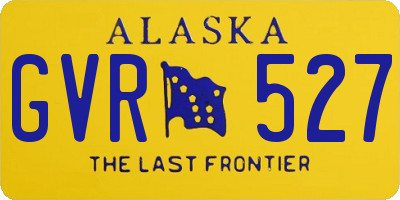AK license plate GVR527