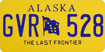 AK license plate GVR528