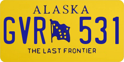 AK license plate GVR531