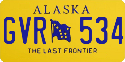 AK license plate GVR534