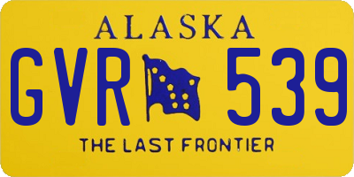 AK license plate GVR539