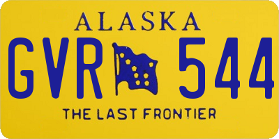 AK license plate GVR544