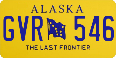 AK license plate GVR546