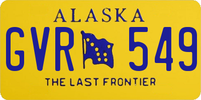 AK license plate GVR549