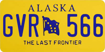 AK license plate GVR566