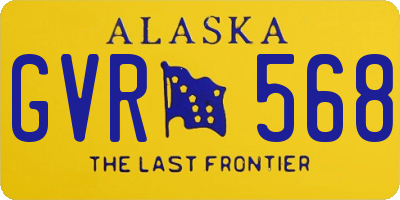 AK license plate GVR568