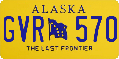 AK license plate GVR570