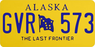 AK license plate GVR573