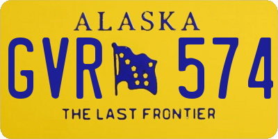 AK license plate GVR574