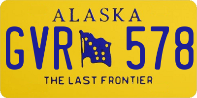 AK license plate GVR578