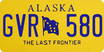 AK license plate GVR580