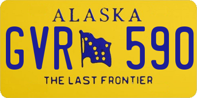 AK license plate GVR590
