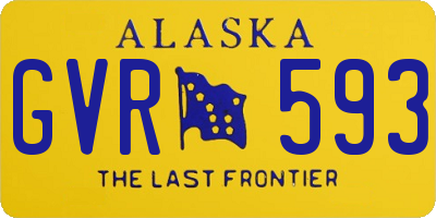 AK license plate GVR593