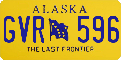 AK license plate GVR596