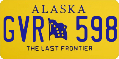 AK license plate GVR598