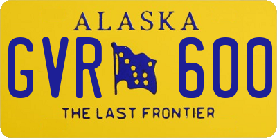 AK license plate GVR600