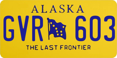 AK license plate GVR603