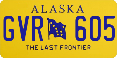 AK license plate GVR605