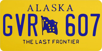 AK license plate GVR607