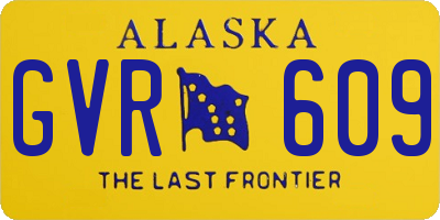 AK license plate GVR609