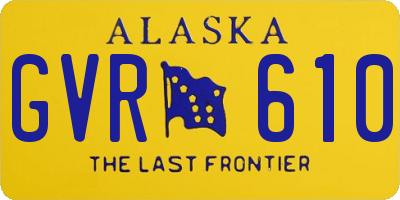 AK license plate GVR610