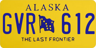 AK license plate GVR612