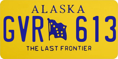 AK license plate GVR613