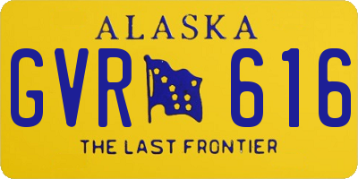 AK license plate GVR616