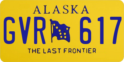 AK license plate GVR617