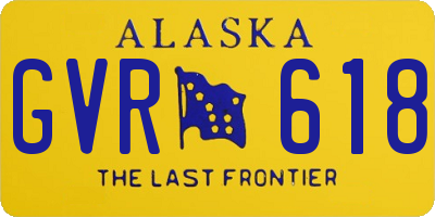 AK license plate GVR618