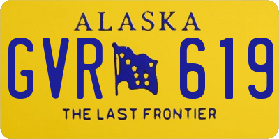 AK license plate GVR619