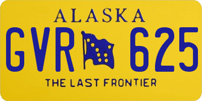 AK license plate GVR625