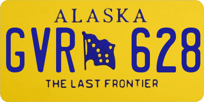 AK license plate GVR628