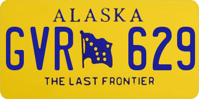 AK license plate GVR629