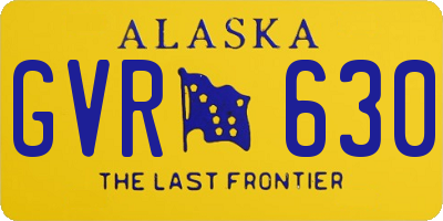 AK license plate GVR630