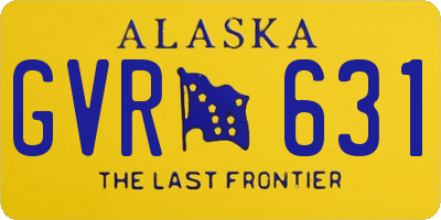 AK license plate GVR631