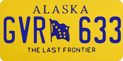 AK license plate GVR633