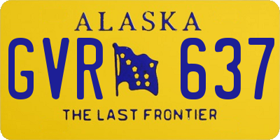 AK license plate GVR637