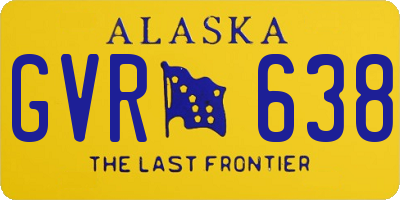 AK license plate GVR638