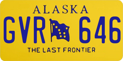 AK license plate GVR646