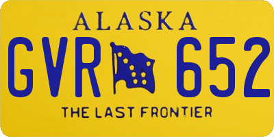 AK license plate GVR652